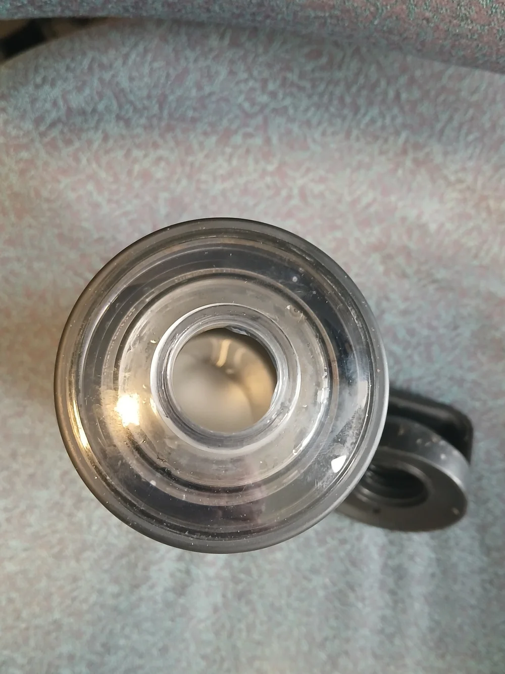 YETI Stainless Steel Travel Bottle - Silver with Black Lid Used